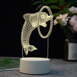 3D LED Table Kid Night Light Lamp 16 Color USB Bedroom Child Gift Remote Control
