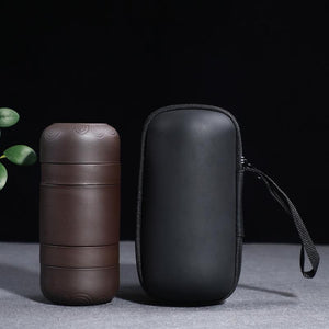 Ceramic travel tea set storage quick guest cup