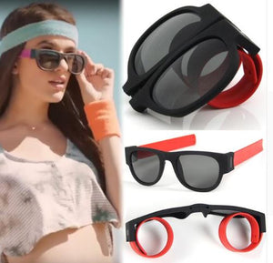 Bracelet Glasses, Folding Slap Wrist Sunglasses
