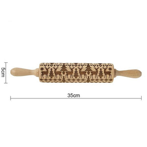 New Embossing Wooden Rolling Pin