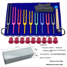 Load image into Gallery viewer, 9 Piece Solfeggio Aluminum Alloy Tuning Fork Suit
